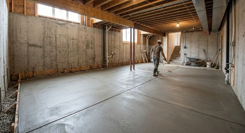 Basement Concrete Installation in Bloomington, CA