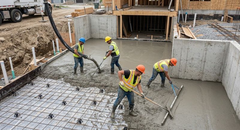 Basement Concrete Installation in Corona, CA