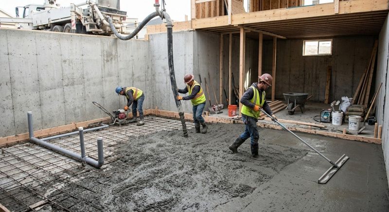 Basement Concrete Installation in Redlands, CA