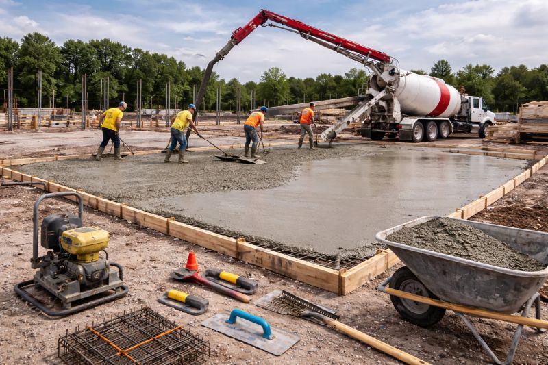 Commercial Slab Construction in Rialto, CA