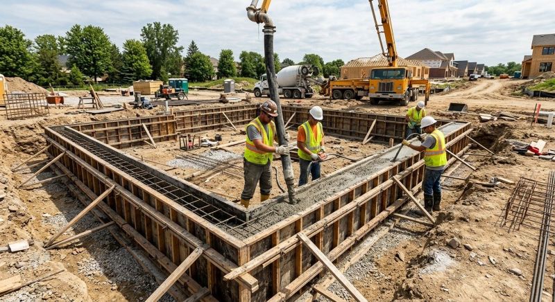 Foundation Wall Pouring in Brea, CA