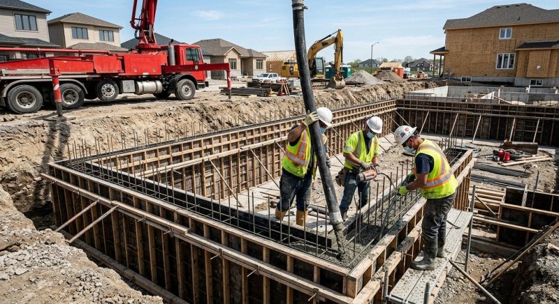 Foundation Wall Pouring in Fontana, CA